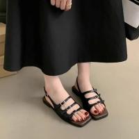 ราคา แนะนำสินค้าใหม่ รองเท้าแตะแฟชั่นแบบสวม รัดส้นงานสไตส์สาวเกาหลี พื้นนิ่มน้ำหนักเบาดีไซน์แบบใหม่เป็นงานเข็มขัด แต่งตัวง่าย (41707286555)