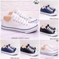 ราคา พร้อมส่ง ส่งเร็วมาก รองเท้าผ้าใบ ยี่ห้อ Mashare / Leo / Goldcity สีขาวขอบดำ/กรม/ดำ ไซส์ 37-43 (810527268)