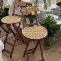 ราคา เก้าอี้สูงเก้าอี้บาร์พับได้เก้าอี้บาร์เก้าอี้เกาะครัวย้อนยุคพับอุจจาระสูงเก้าอี้หวายทอเก้าอี้บาร์ (43407739422)
