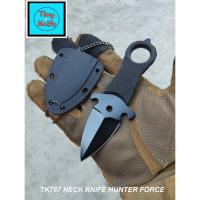 ราคา TK787 มีดคารัมบิต มีดห้อยคอ NECK KNIFE HUNTER FORCE มีดพับคารัมบิตใบตายสองคม (26669419146)