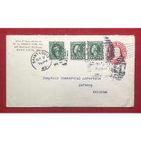 ราคา ซองจดหมายส่งจริง UNITED STATES TWO CENTS ติดแสตมป์จำนวน 3 ดวง ปี1913 (21038439100)