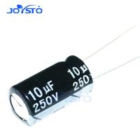 ราคา 30 ชิ้น/ล็อต 250 V 10uf 8*12 20% RADIAL อลูมิเนียม electrolytic capacitor 10000NF 20% สีดํา (41373661726)