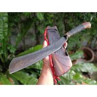 ราคา มีดปารัง Parang knife มีดด้ามบ้อง มีดสนาม มีดแคมป์ มีดเดินป่า ใบ 12” ตีร้อนชุบแข็ง ผิวไฟ ด้ามบ้องอุดไม้พยูง ฝักพยูง (15225937274)