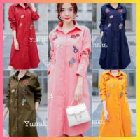 ราคา oversize Dress เดรสเชิ้ต สไตล์ผู้หญิง สาวอวบอ้วน ทรงใหญ่ คอปก แขนยาว น่ารัก สีเหลือง ชมพู กรม แดง เขียว ถูก พร้อมส่ง (2283915722)