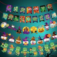 ราคา ตกแต่งห้อง ไฟตกแต่ง ของประดับฮาโลวีน ธงกระดาษดึง สำหรับงานปาร์ตี้และโชว์case (29943444445)