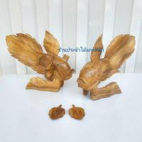 ราคา ปลาไม้แกะสลัก ปลากัดไทย (ขายเป็นคู่)แกะสลักจากไม้สัก วางประดับบ้าน เสริมสิริมงคล เสริมฮวงจุ้ย (20576640266)