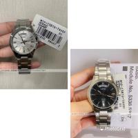 ราคา Casio MTP-1381D SERIES WHITE/BLACK SIMPLE STAINLESS STEEL BAND (19689104148)