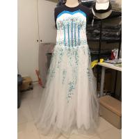 ราคา เดรสยาว ชุดราตรีเกาะอกสีขาวชุดออกงาน ปักลายดอกไม้วิ้งๆสวยมากพร้อมส่ง (44411707669)
