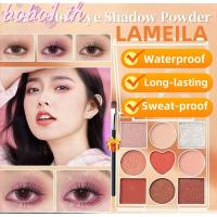 ราคา LAMEILA ของขวัญฟรีLAMEILA อายแชโดว์แผ่นเก้าสี Delicate Smooth กันน้ํา Sweat-proof Long-lasting Glitter เลื่อมอายแชโดว์แผ่น (41562605975)