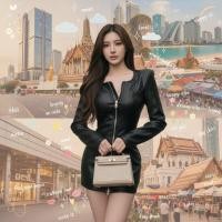 ราคา ꕥCatalog Fashionꕥ เดรสสั้น ผ้าหนังแขนยาว สีดำ คอกลมมีซิปรูด ทรงเข้ารูปสุดปัง แต่งเป๋าหน้า (27821009601)