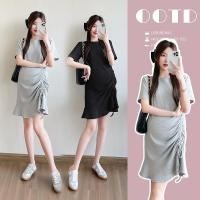 ราคา AA3854 ชุดเดรสคลุมท้อง ผ้ายืดคอตตอน (25732077131)