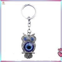 ราคา Owl Shaped Key Chain พวงกุญแจรูปนกฮูกจี้ แบบนกฮูก Evil Eye ตกแต่งห้อยกระเป๋า Zinc Alloy Keyring (28655696717)