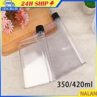 ราคา ขวดน้ําแบน ขวดน้ําดื่มพลาสติก แบบใส ขนาด A5 A6 420/350ML จัดส่งรวดเร็ว (29351936603)