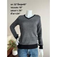 ราคา เสื้อไหมพรมแขนยาวคอวี Brand Giordano ลายก้างปลาเนื้อผ้าดี มือสองสภาพใหม่! (49800284770)