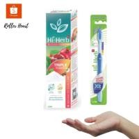 ราคา ( มีคูปองส่งฟรี /100 กรัม+เเปรงสีฟัน)Hi-Herb ยาสีฟันไฮเฮิร์บ สูตร Triple Power +แปรงสีฟัน Hi-Herb (4081543372)