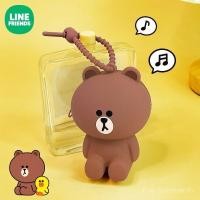 ราคา กระเป๋าเหรียญซิลิโคนหมีสีน้ำตาลจาก LINE FRIENDS สำหรับเก็บหูฟังบลูทูธแบบพกพา พร้อมเชือกคล้องและพวงกุญแจน่ารัก (43300998895)