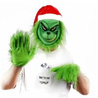 ราคา The Grinch Santas Hat New Christmas Green Haired Monster คอสเพลย์หมวกซานต้า (26066729461)