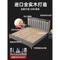 ราคา อิเกีย เตียงไม้เนื้อแข็งที่ทันสมัยเรียบง่าย1.8เมตรแสงหรูหราเตียงคู่นอร์ดิกเตียงใหญ่1.5เมตรห้องเช่าที่เรียบง่ายเดียว (43024840687)