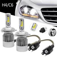 ราคา 2pcs C6 LED Car Headlight Kit COB H7/H11/H4/36W White Light Bulbs (28010812936)