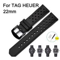 ราคา 22mm สายนาฬิกาซิลิโคนสําหรับ TAG HEUER CARRERA Monaco F1 Series WAZ2113 39 มม.ยางนาฬิกาดําน้ํา diver Watchband กีฬาดําน้ําเข็มขัดข้อมือผู้ชายสร้อยข้อมือ (28401177448)