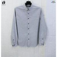 ราคา HANG TEN แท้ อก41 เสื้อเชิ๊ตแขนยาวเทาลายคลาสสิกสปอต (26822095197)