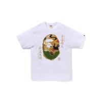 ราคา ♞A BATHING APE Moon Japan Head Tee "White" T-Shirt 140111 Unused 140111 EFB (43856821516)