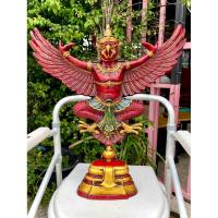 ราคา พญาครุฑตั้งโต๊ะบูชา ครุฑองค์ลอย ขนาด50ซม ครุฑหน้าเทพบุตร (26893498027)