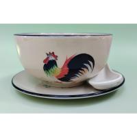 ราคา ชุดชามข้าวต้ม หรือต้มยำ ลายไก่ ประกอบด้วย ถ้วยไก่5.5นิ้ว จานรองไก่6.5นิ้ว ช้อนสีขาว รวม3ชิ้น ไก่วาดลาย5สี ลิขสิทธิเฉพาะ (26623410107)