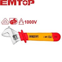 ราคา EMTOP กุญแจเลื่อน หุ้มฉนวน VDE กันไฟฟ้า 1000 โวลท์ รุ่น EIADW101 ( Insulated Adjustable Wrench ) ประแจเลื่อนยอดขายสูง (29850940410)