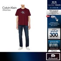 ราคา CALVIN KLEIN เสื้อยืดคอกลมแขนสั้นผู้ชาย Monologo รุ่น 4RB862G VLP-สี Burgundy (40423356287)