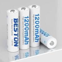 ราคา ถ่านชาร์จAA Beston 1200mAh 1.2V ถ่านชาร์จ จำนวน 4 ก้อน ฟรีกล่องใส่ถ่าน คุณภาพสูง ราคาถูก (16084434467)