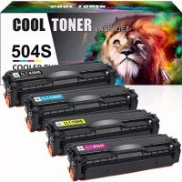 ราคา 4 แพ็คสําหรับ Samsung CLT-K504S 504S Toner SL-C1860FW SL-C1810W CLX4195FW C1810 (41818706838)
