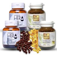 ราคา Magicus Hera X Magicus Sesamina Col: มาจิคัสเฮร่า วิตามินลดผมร่วง x เซซามินา โคล น้ำมันงาดำบริสุทธิ์ (42600274685)