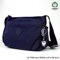 ราคา กระเป๋าสะพายผ้าร่ม LINGKY รุ่น LC 7702 (Upgrade) 3 ซิป ไซส์ 10.5 นิ้ว ซับในพิมพ์ลาย โลโก้ LINGKY ดีไซน์สวย ใช้งานง่าย (40269348459)