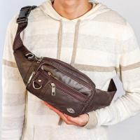 ราคา กระเป๋าสะพายข้างผู้ชายแนะนํา waistbag slingbag หนัง pu กระเป๋าคาดเอวหนังสังเคราะห์ระดับพรีเมียม (43974757889)