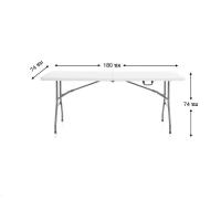 ราคา โต๊ะขาวอเนกประสงค์พับครึ่ง 1.80 (18444497010)