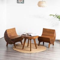 ราคา ชุดโต๊ะกาแฟ โต๊ะกลางไม้สักเก่า ทรงกลม เก้าอี้ร้านกาแฟ ไม้สัก เก้าอี้พนักพิง โต๊ะน้ำชาที่บ้าน ชุดตกแต่ง (27516318839)