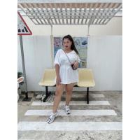 ราคา มินิเดรสคนอ้วน เดรสคนอ้วน เดรสสาวอวบ เสื้อคอวี จั๊มคนอ้วน (21450154031)