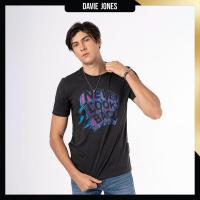 ราคา DAVIE JONES เสื้อยืด พิมพ์ลาย Graphic Slim Fit T-Shirt WA0279 สีเทา (42305957479)