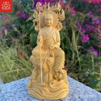 ราคา ไม้ป็อปลาร์ใบเล็กแกะสลักอย่างประณีต Ksitigarbha พระโพธิสัตว์งานหัตถกรรมพระพุทธรูปในห้องโถงพระพุทธรูปของตกแต่งบ้านของขวัญ (23157881281)