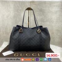ราคา Used Gucci Black GG Guccissima Twins Tote Bag (9297908166)