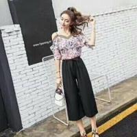 ราคา ชุดเซท2ชิ้น เสื้อชีฟอง เปิดไหล่+กางเกงขายาว สีดำ เอวสม็อคค่ะ มีหูร้อยเข็มขัด มาพร้อมสายผูกเอว (2281918339)