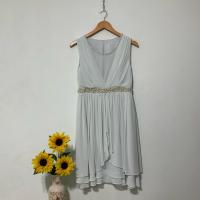 ราคา DS90 ชุดเดรสออกงานผ้าชีฟอง Debut de Fiore สีเขียวมิ้นท์ สวยมาก (40967638203)