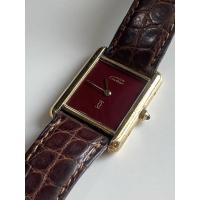 ราคา must de cartier tank burgundy dial (20180692578)