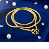 ราคา New สร้อยคอผู้ชาย/ผู้หญิง ลายกระดูกงูกลม 1 บาท ยาว 18" (BT100361860) (23841368257)