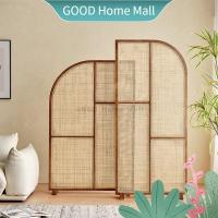 ราคา ฉากกั้นหวายเทียมไม้เนื้อแข็งโบราณ ฉากกั้นห้องนั่งเล่น ฉากกั้นเคลื่อนย้ายได้สำหรับทางเข้า ฉากกั้นห้องนอน ม่านบังแดด (26283668199)