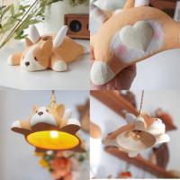 ราคา PreOrder โคมไฟระย้า น้องหมามีปีกบินได้ โคมไฟแบบแขวน โคมไฟไม้แกะสลักรูปหมาน่ารัก hanging light decor 75017 (25334899174)