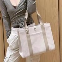 ราคา ♞Lululemon lululemon กระเป๋าถือผ้าแคนวาสสองสีสําหรับสุภาพสตรี QX (27334109491)
