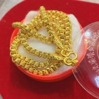 ราคา สร้อยคอสามล้อคงานเงาทองหุ้มฟรีกล่องตะขอ (29920849405)