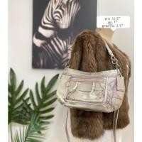 ราคา Coach Poppy Metallic Leather Bag มือสองของแท้ (13263803787)